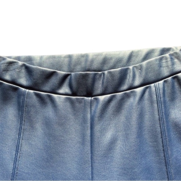 Generation Love Vegan Faux Leather Blue Stretch Leggings Size XXS - Picture 8 of 10